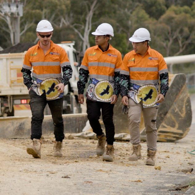 Diona workers on site during the construction of Stage 2 of the Ballarat Sewer Build project
