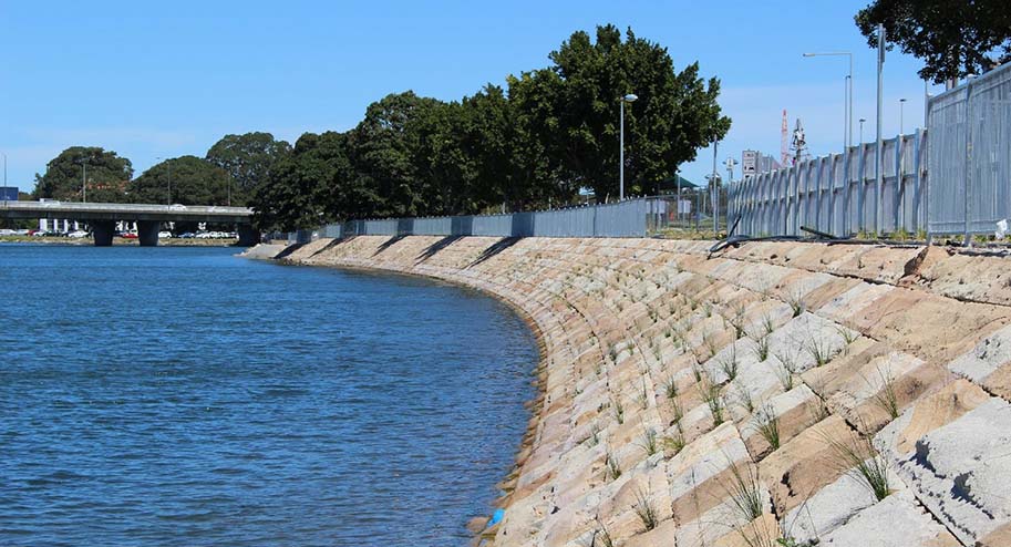 Diona's completed Powells Creek Naturalisation project showcasing stormwater and ecological improvements.
