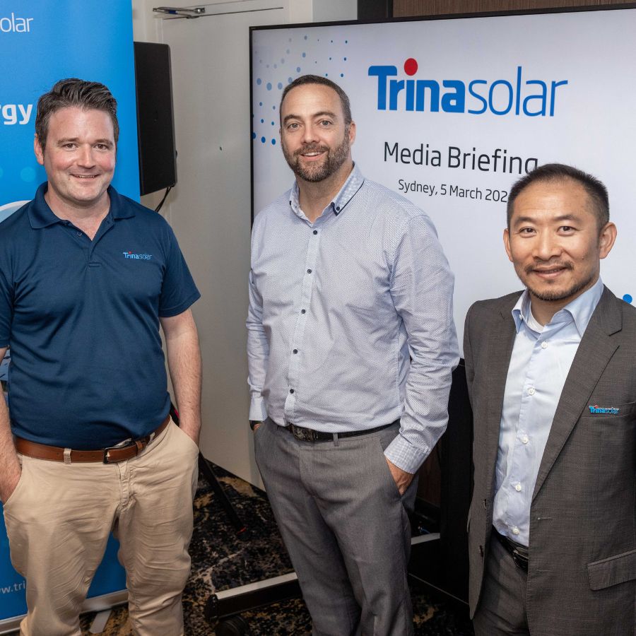 Diona's Sustainability Manager, Chris Arrington attends a press event in Sydney where Trina Solar unveiled plans for further development at the Hills Renewable Energy Park (H-REP).
